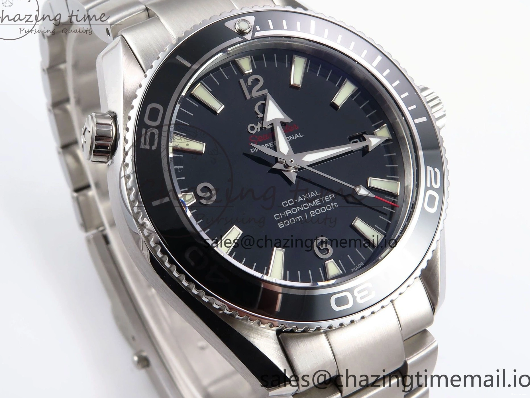 0405 Seamaster “LMPO” OMF 1:1 Best Edition Black Dial on SS Bracelet A Tailored 7703
